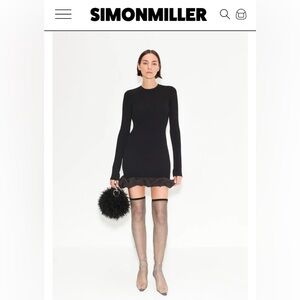 New Simon Miller OTTO KNIT POPLIN COMBO DRESS